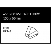 Marley Rectangular 45° Reverse Face Elbow 100x50mm - MC147